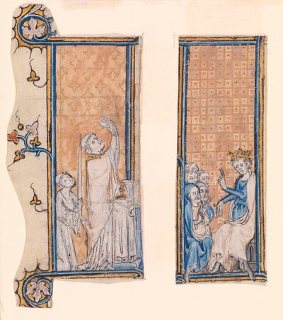 Værtens vidunder og den tronede konge (wc på vellum) af French School